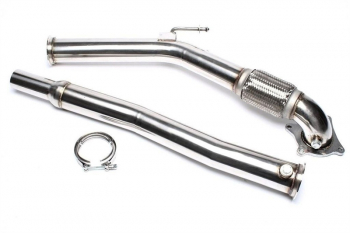 Stainless downpipe 76mm — Audi / Seat / Skoda / VW A3, TT, Altea, Leon, Toledo, Octavia, Superb, Yeti, Eos, Gol (8P, 8J, 1K)