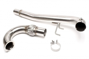 Stainless downpipe 76mm — Audi / Seat / Skoda / VW A3, Leon, Octavia, Superb, Golf VII, Passat (8V, B8)