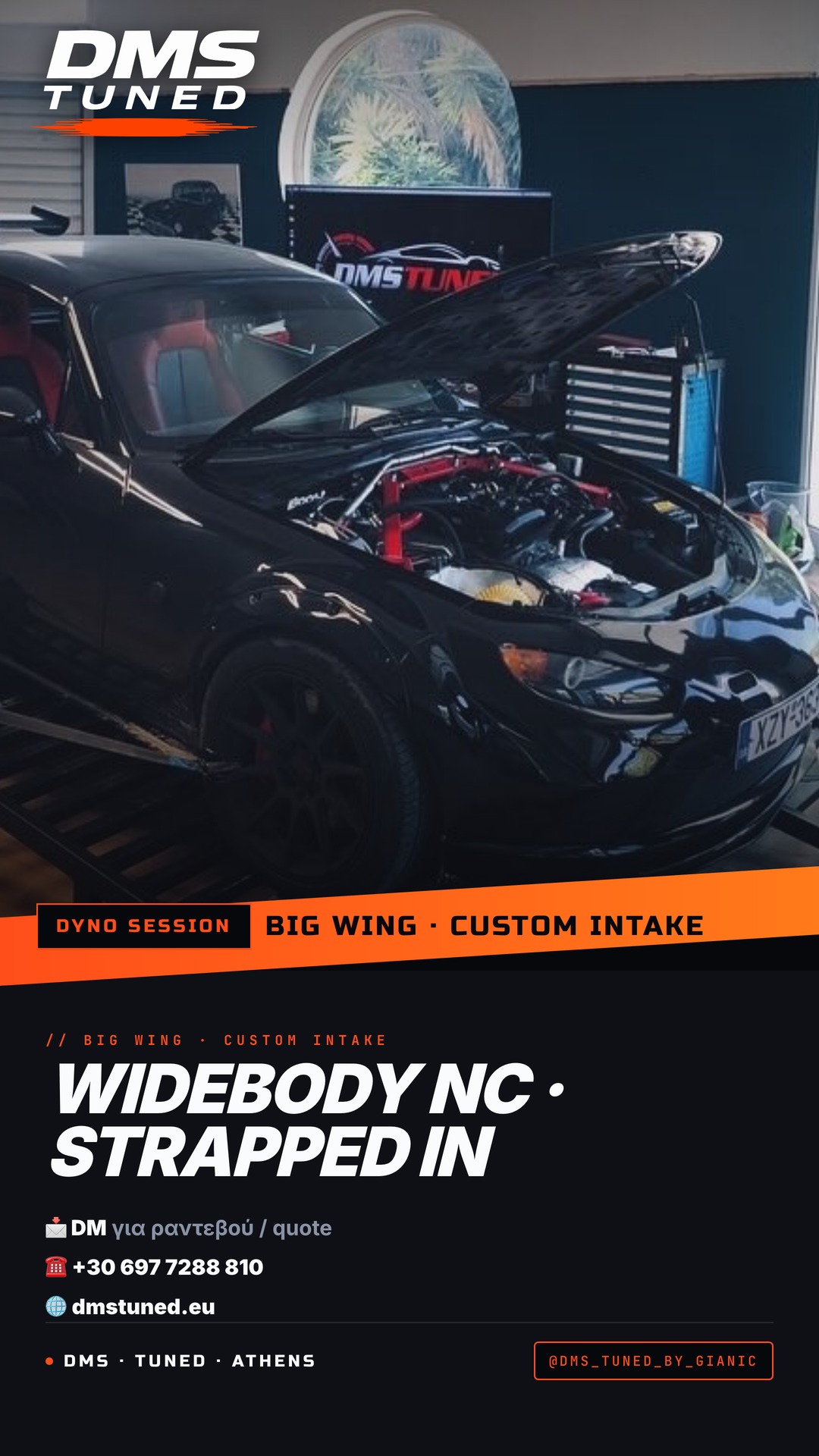Widebody MX-5 NC on the DMS dyno