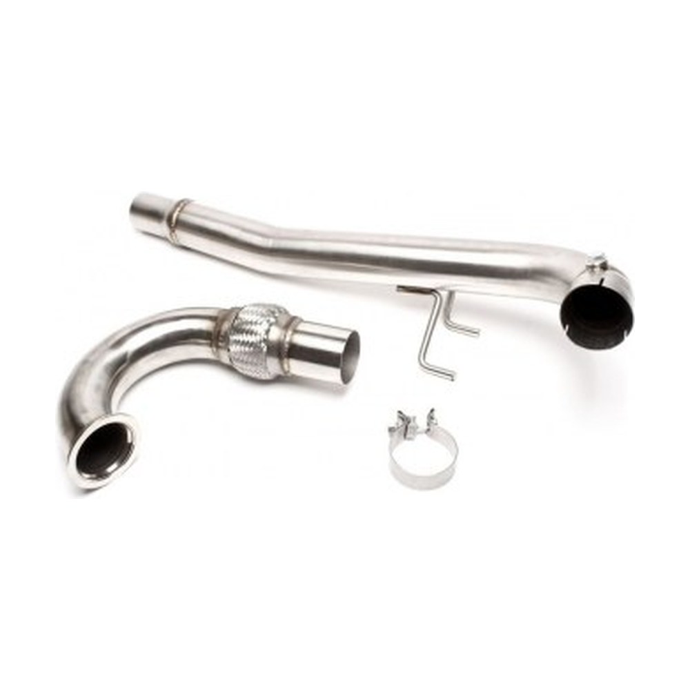 Stainless downpipe 76mm — Audi / Seat / Skoda / VW A3, Leon, Octavia, Superb, Golf VII, Passat (8V, B8)