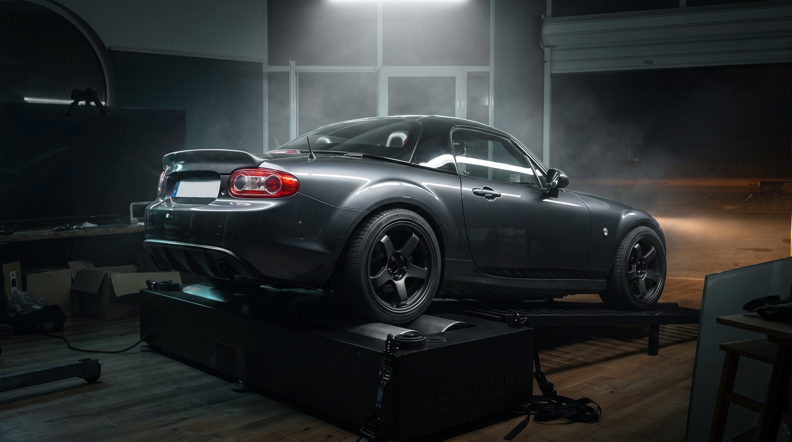 MX-5 NC on the dyno in the DMS hall, Artemida