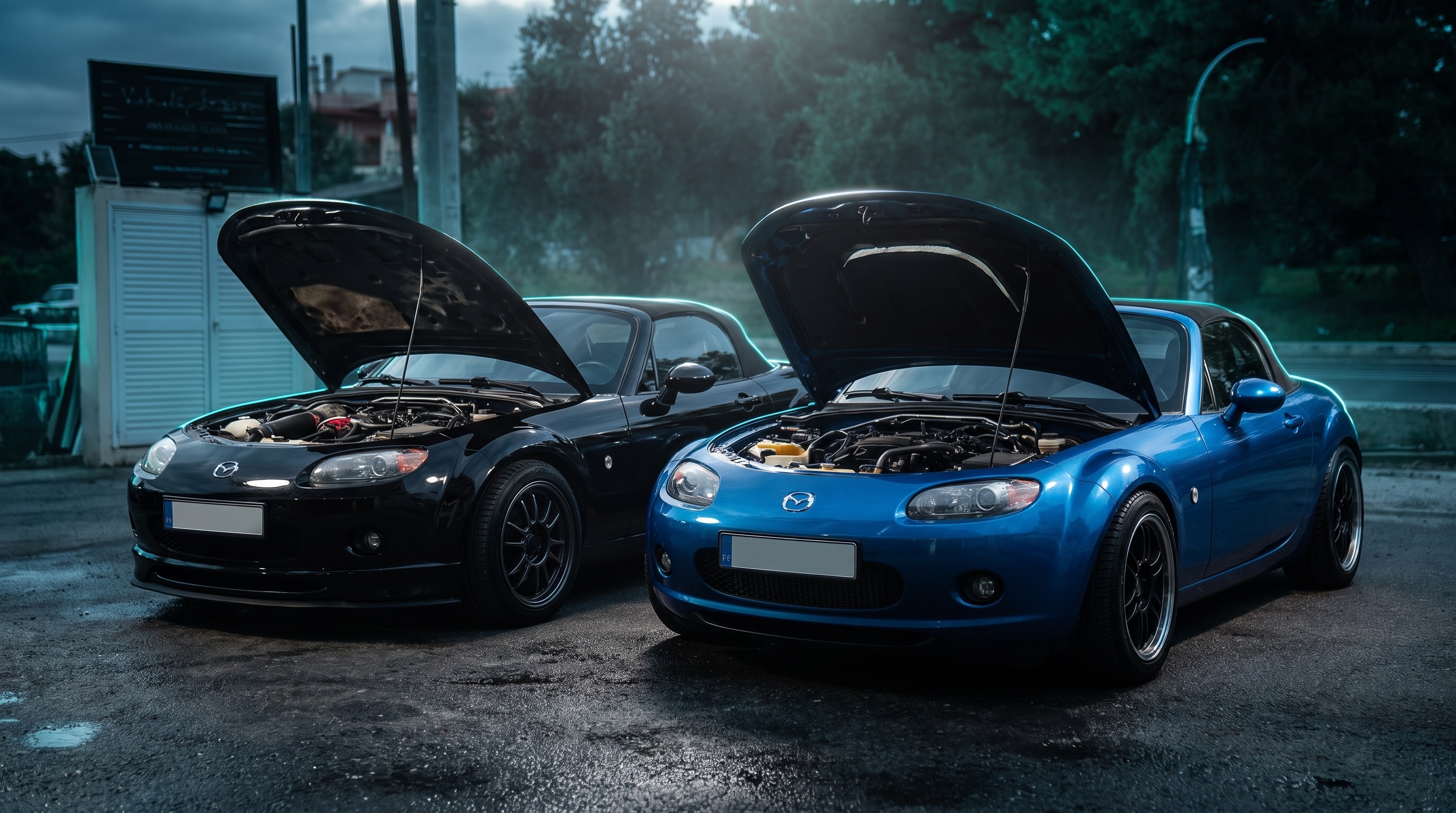Two MX-5 NC 2.5 turbo cars at DMS Tuned