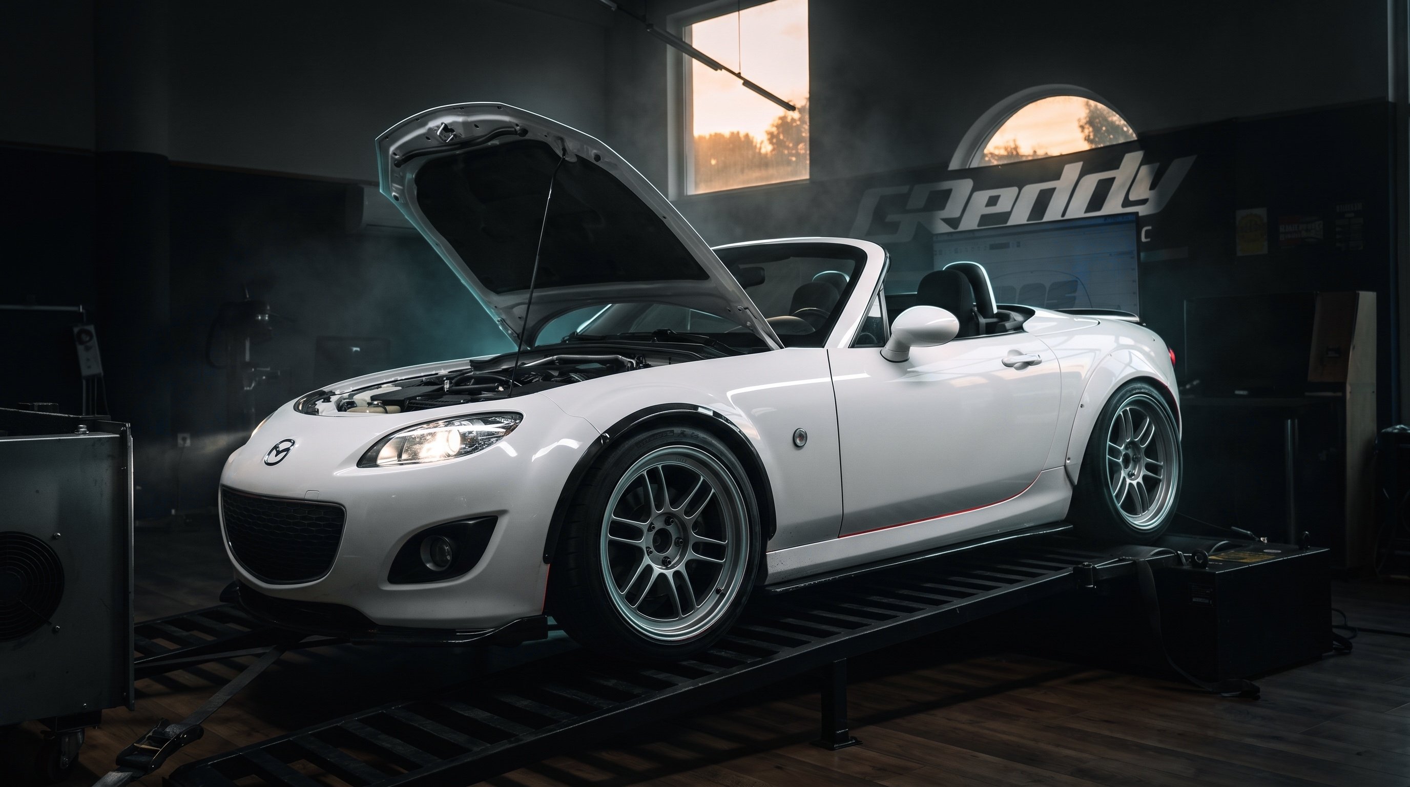 MX-5 NC 2.5 swap on the DMS Tuned dyno, tuned by Gianic